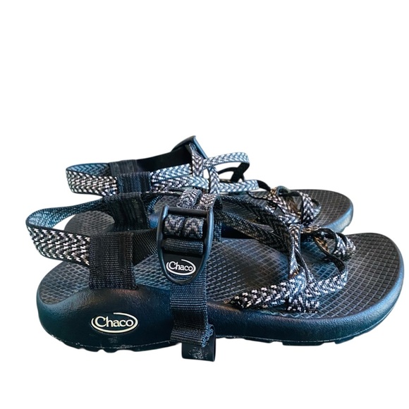 Chaco Classic ZX/2 Sandal Black White - Picture 2 of 12